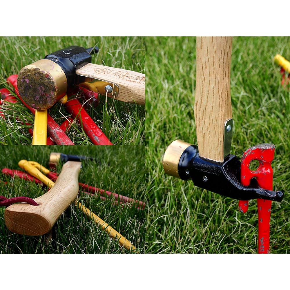 ELLISSE Forged Hardened Peg Hammer Elisse Stake Ultimate Hammer ◆Short◆ MADE IN JAPAN (Brass Head x Black)