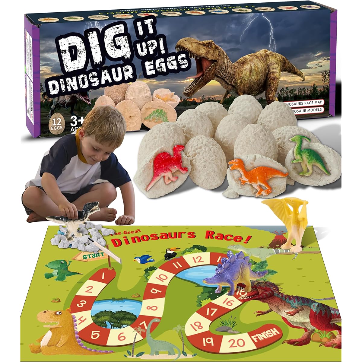 Dinosaur Toy Easter Egg Dinosaur Within a Dinosaur Science Educational Kids Gift Kit Digging 3D Boys Digging Set STEM Dinosaur Active Gift Geographical Kit 5 6 7 8 9 10 11 12 For Boys