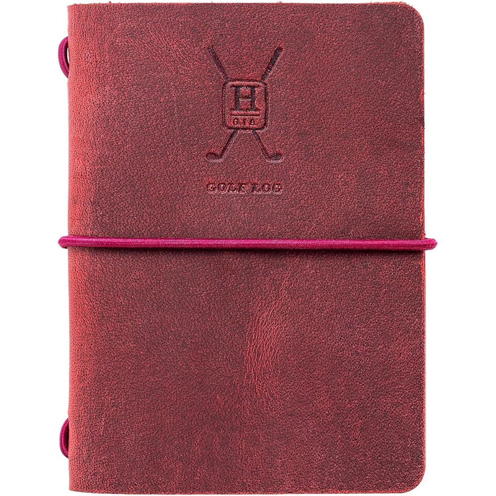 Handy Picks Leather Golf Logbook Handmade Refillable Includes Golf Log and Yardage Book