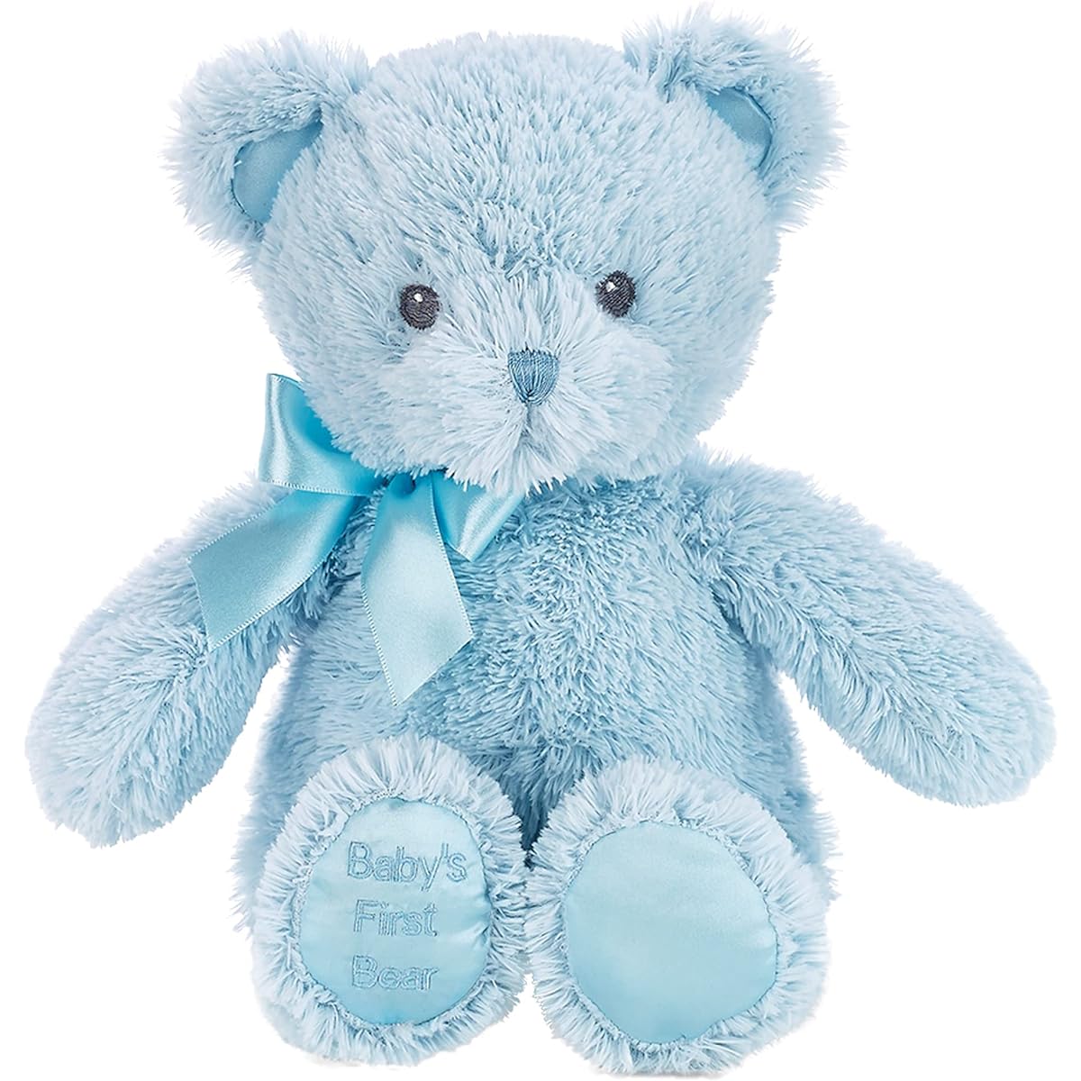 Bearington Baby First Teddy Bear Blue Stuffed Animal Plush Toy, 12"