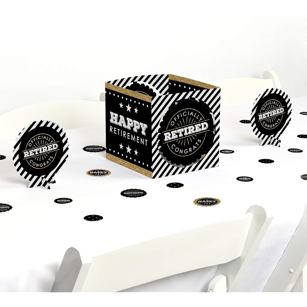 Happy Retirement - Retirement Party Centrepiece & Table Decoration Kit