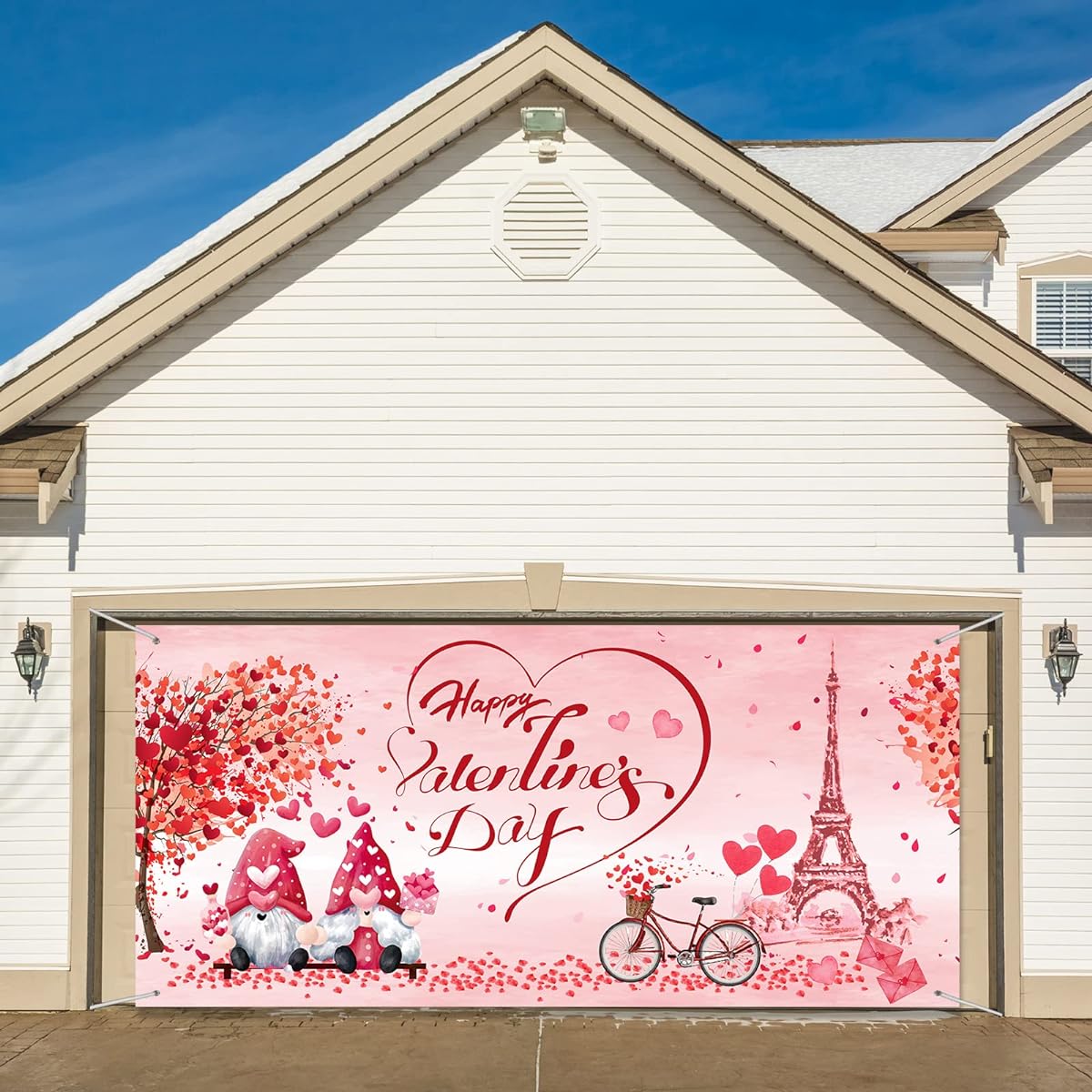 Valentine's Day Garage Door Banner Valentine Banner Large Size Valentine Wall Banner Background Valentine's Day Love Garage Banner Valentine Banner Happy Valentine's Day Party Decoration Supplies