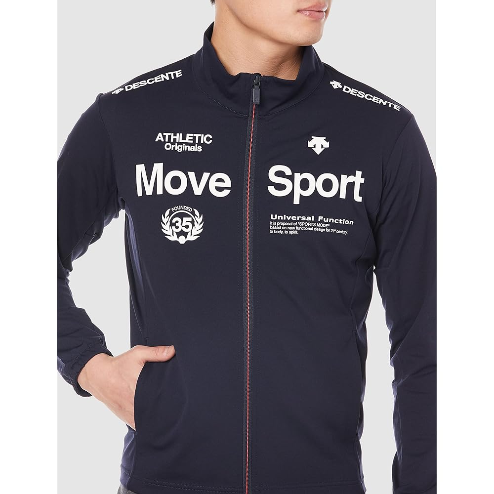 [Move Sports] Warm-up Jacket, Training Stand Jacket, Sweat Absorbent, Quick Drying, Windproof, Men's NV O