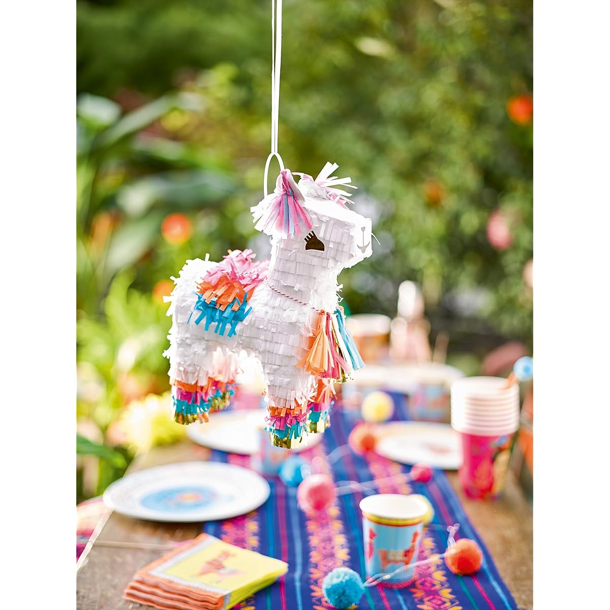 Chat Table 11" Tall Cute Size Llama Pinata for Birthday Parties and Room Decorations