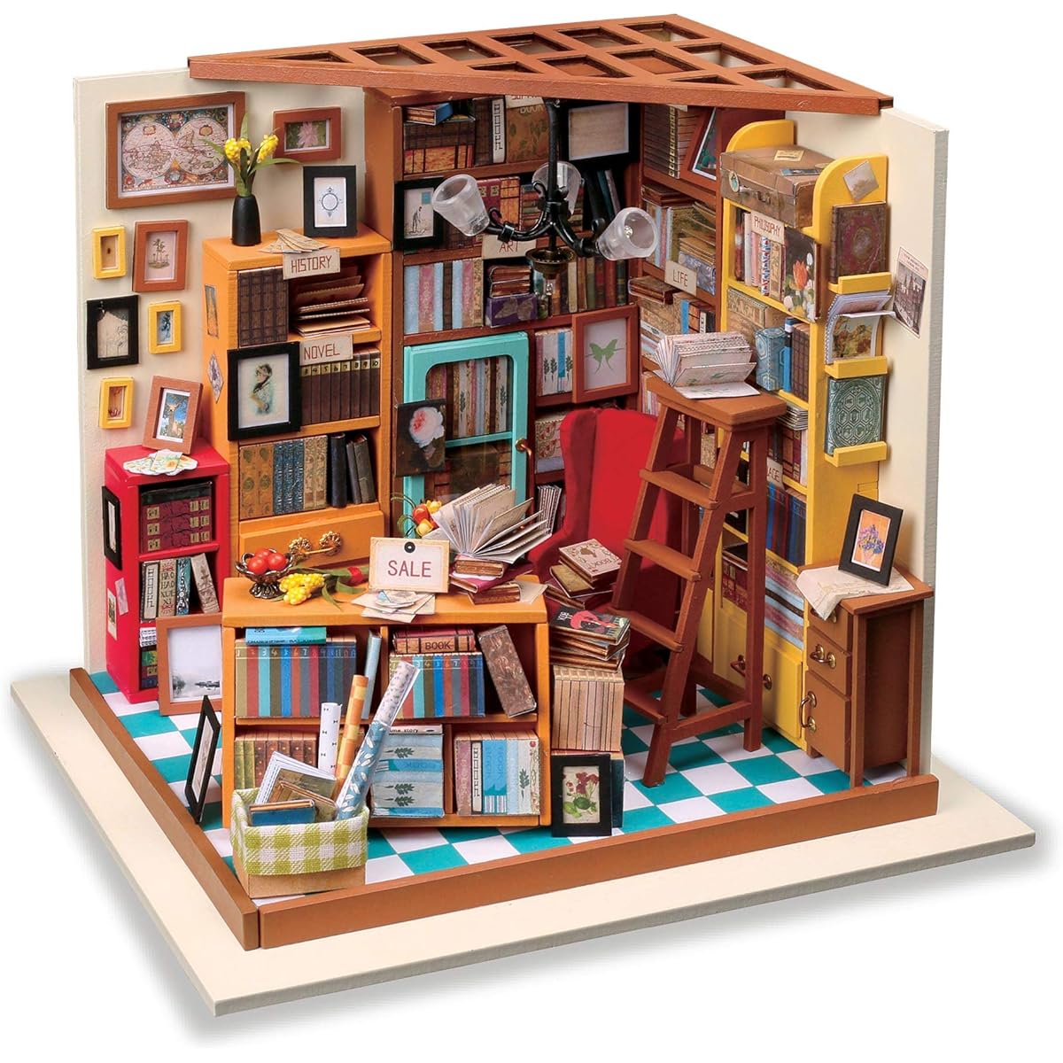 Fat Brain Toys DIY Miniature Model Kit Harper's Library