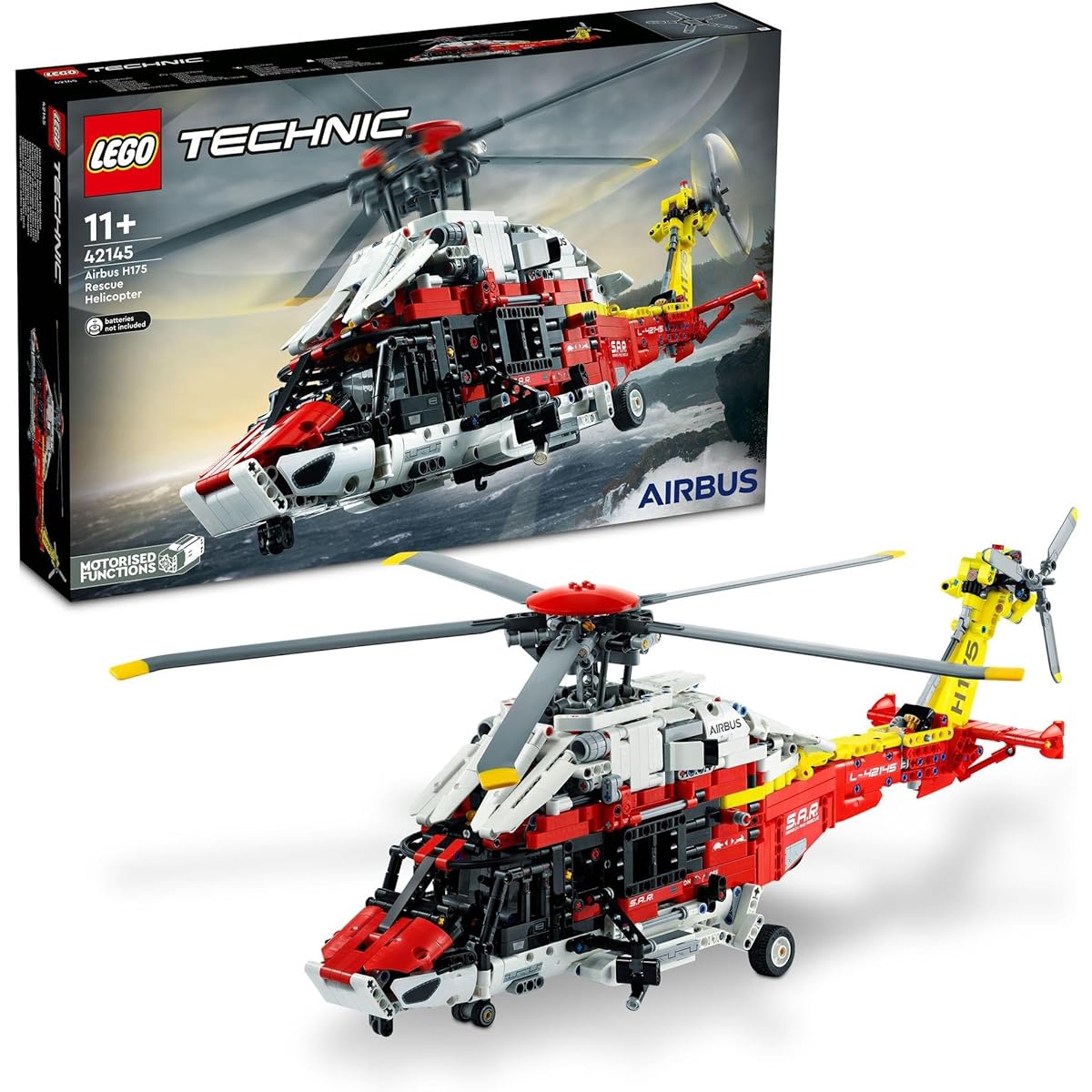 LEGO Technic Airbus H175 Rescue Helicopter 42145 Toy Blocks Gift Rescue Car Boys Ages 11 and Up