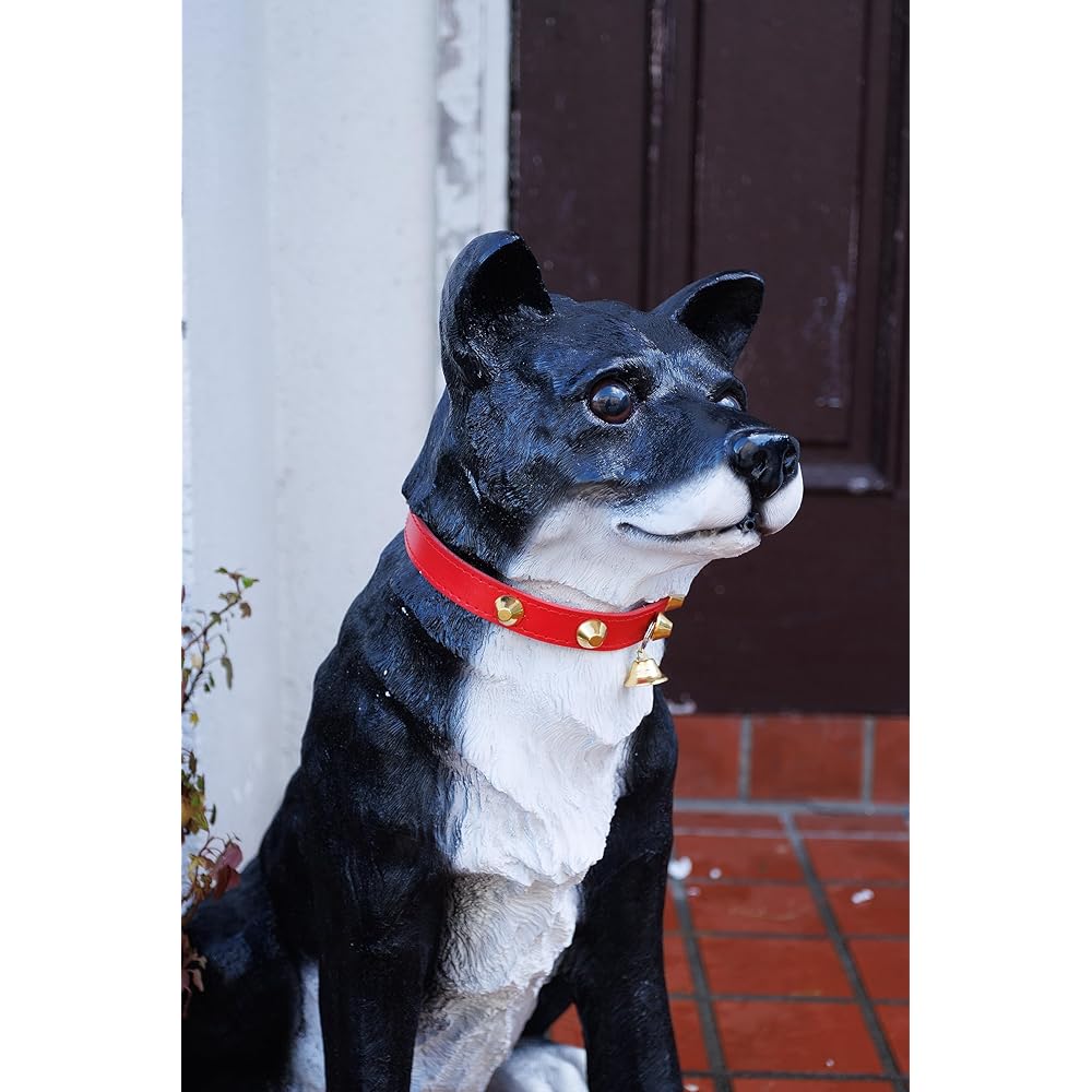 Vita Wanwan Riki Black Width 21x Depth 32x Height 46.5cm Shiba Inu Light/Dark Sensor 2 AA Batteries Sensor Animal Security Gardening Garden Entrance
