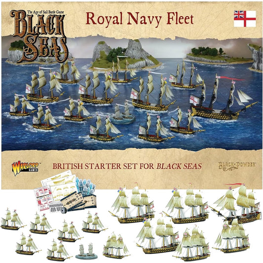 Warlord Games Distribution Black Navy Fleet (1770-1830) Starter Set 1/700 Scale Ship Battle Naval War Miniature War Game Battleship Model Model War