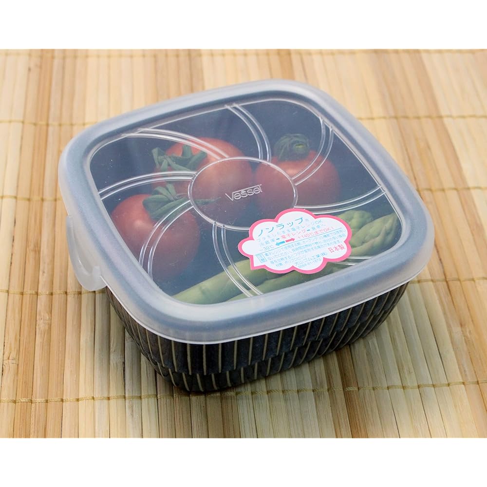[Commercial use set] Old folk house cafe series, Colored glaze water-repellent Jukusa square pack, Sea blue, 10-piece set that enhances the ingredients and dishes