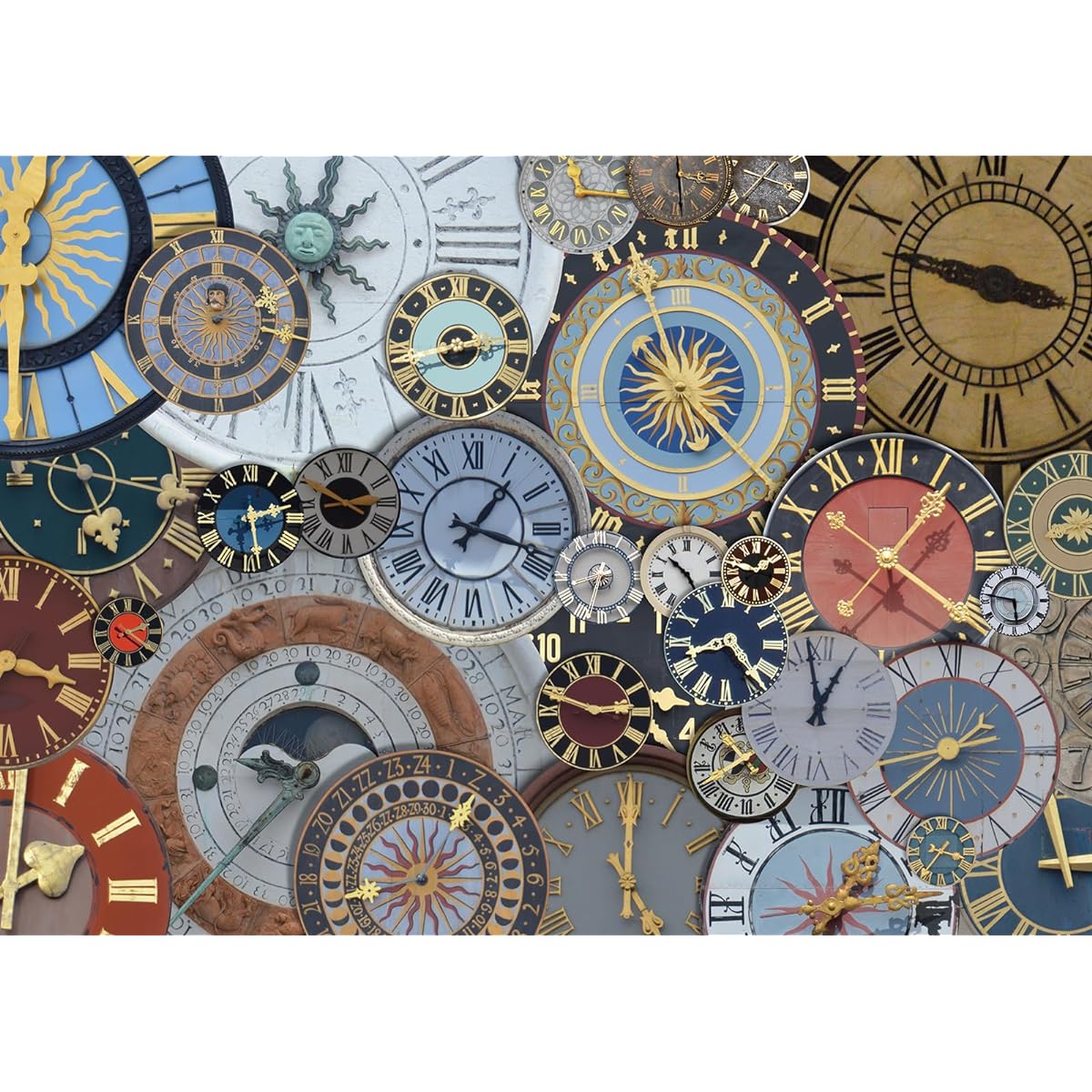 HUADADA Jigsaw Puzzle for Adults 1000 Pieces Clock Interlocking Perfect Lettering on Backside No Dust Home Decor Birthday Party Gift Toy for Men Women Seniors (27.5" x 19.6") 1:1 Poster