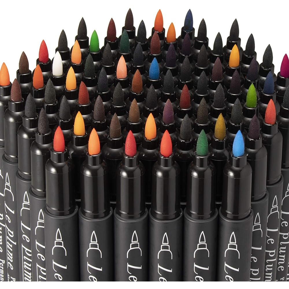 Marvie Alcohol Marker Le Plume Permanent Medium 72 Color Set 3000B-72B