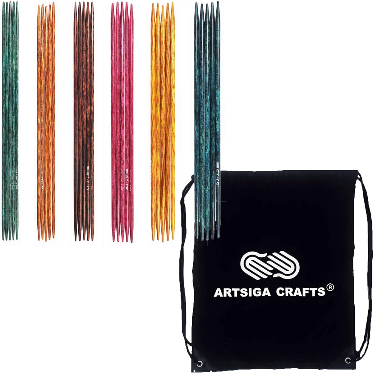 (6"-(15Cm)-Double-Point-Needle-Set) - Free Gift with Purchase: Knitter's Pride Dreamz Double Pointed 6-inch (15cm) Knitting Needle Set; 5 needles of 6 Sizes 200605