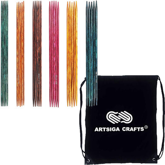 (6"-(15Cm)-Double-Point-Needle-Set) - Free Gift with Purchase: Knitter's Pride Dreamz Double Pointed 6-inch (15cm) Knitting Needle Set; 5 needles of 6 Sizes 200605