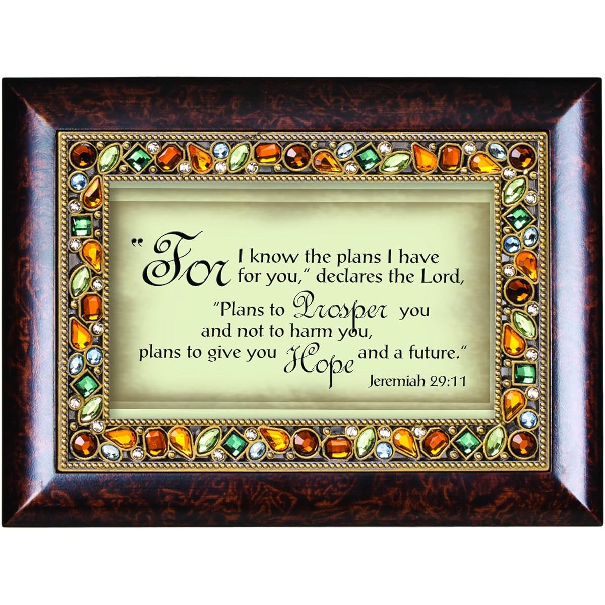Cottage Garden 129299 Music Box – I KNOW THE PLANS & How Great Thou art-golden Jeweled