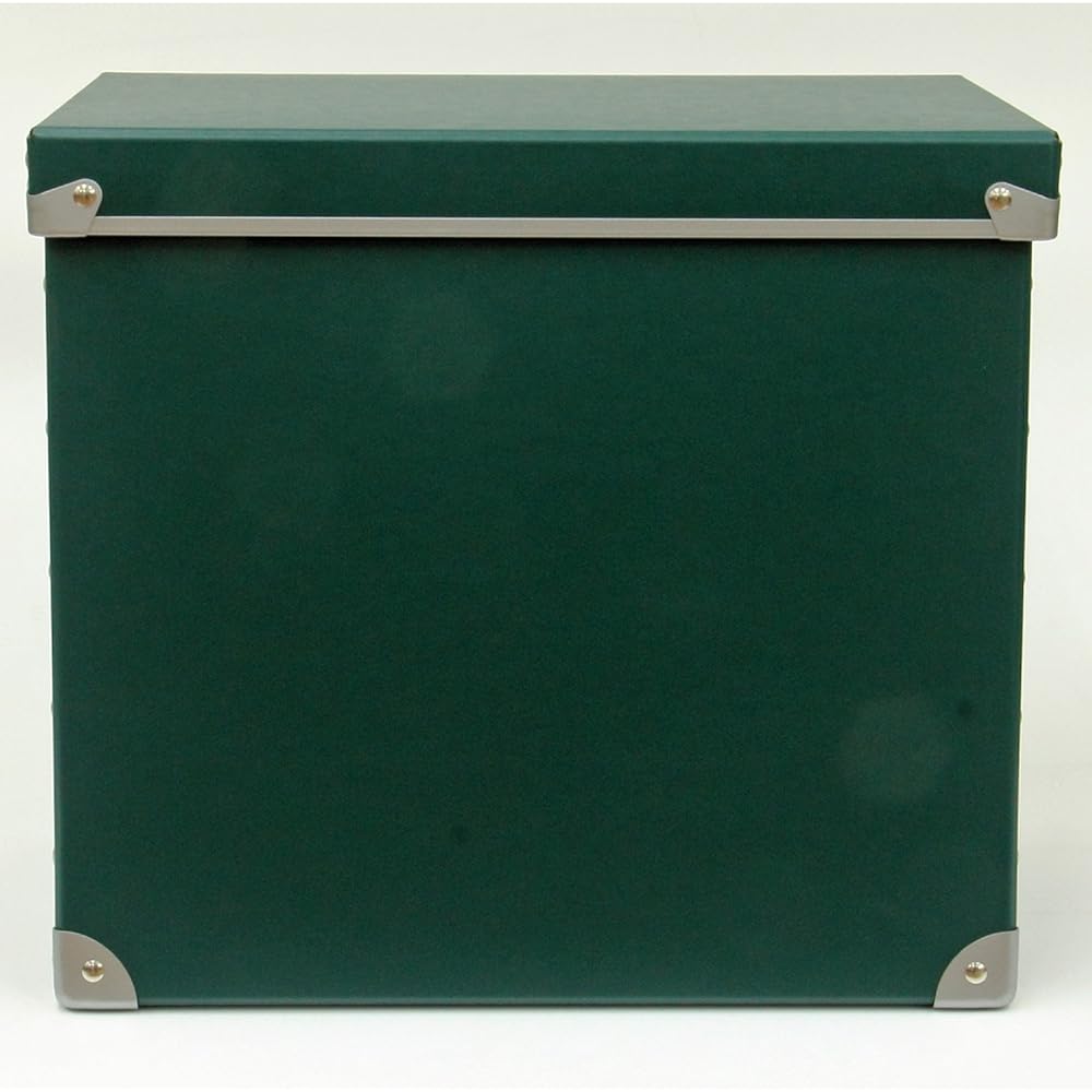 Adachi Shiki Storage Case Hard Pulp Box Lid Type Large with Casters (Width 25.5 x Depth 36 x Height 37cm) PBF-835 Green