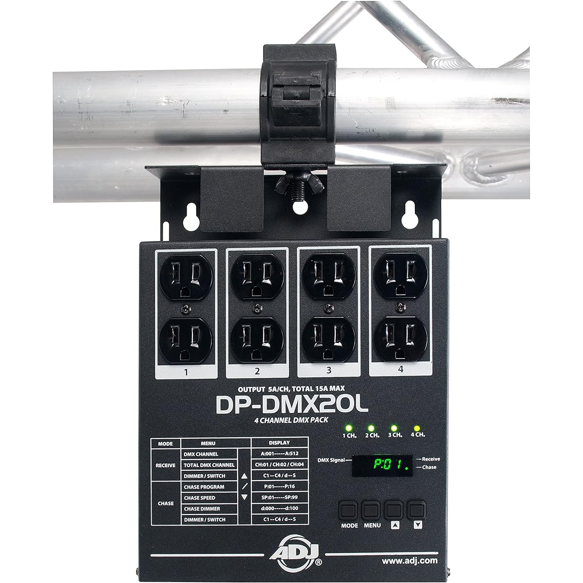 ADJ Products DP-DMX20L DMX DIMMER PACK, 4CHL, 20AMP by ADJ Products