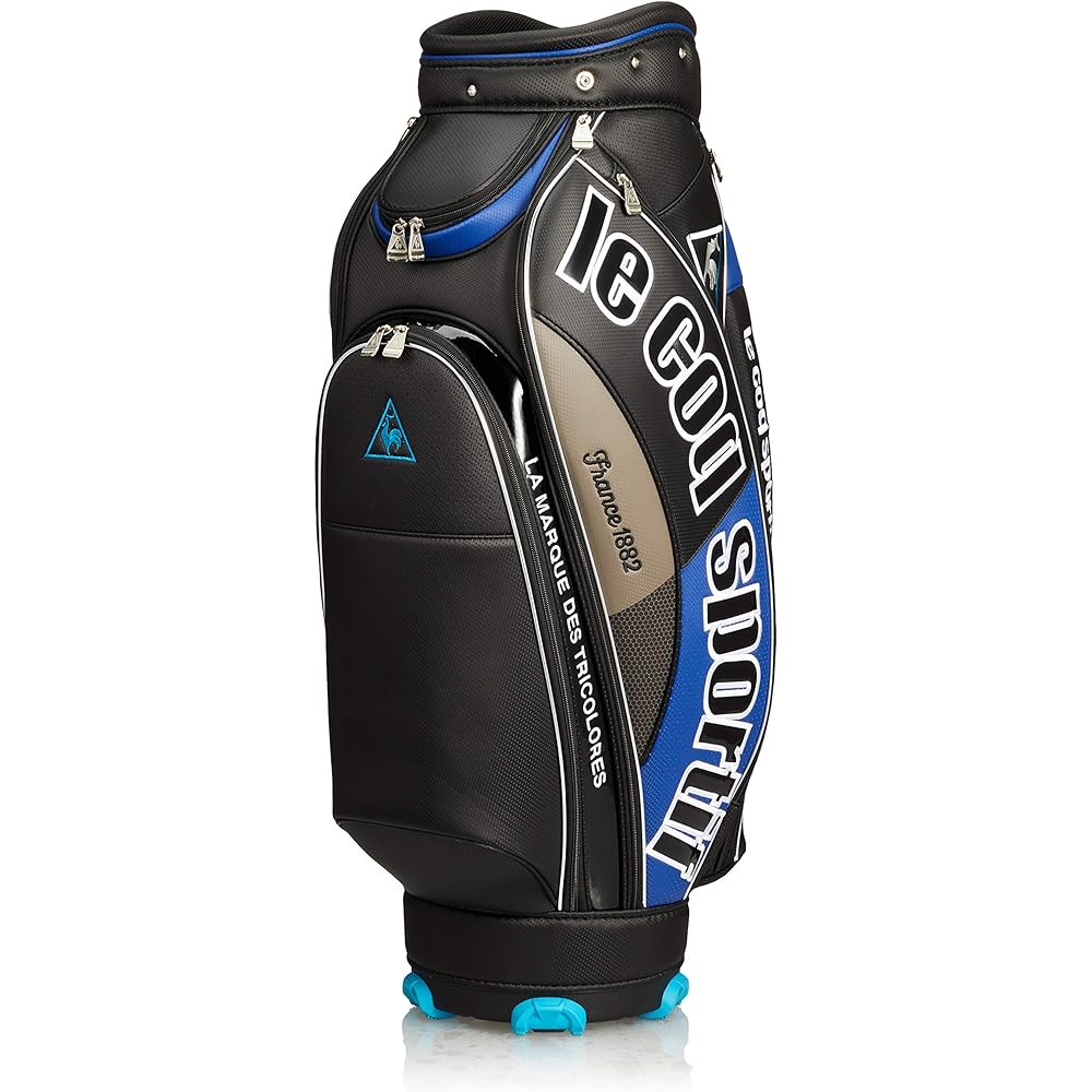[Le Coq Sportif] Golf Caddy Bag, Large Diameter, 3.7 kg, 9.5 Type (6 Divisions), Compatible with 47 Inches, Storage Capacity, Plenty of Pockets, Stylish, Sporty, Classic QQBPJJ04