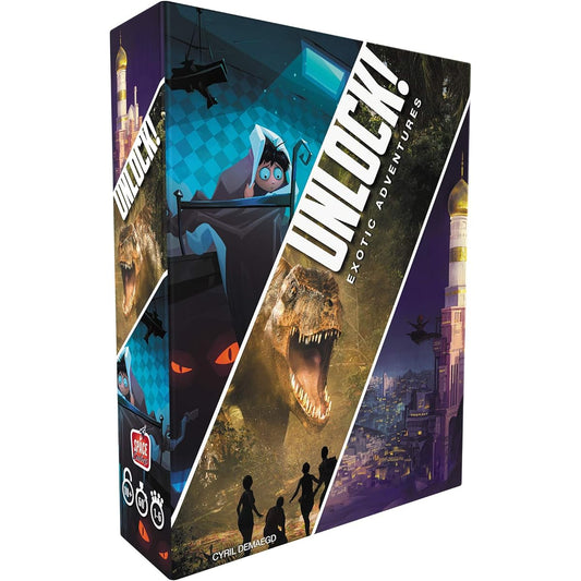 UNLOCK! Exotic Adventure Card Game | Escape Room Game for Adults and Kids | Mystery Game for Family Game Night | Ages 10+ | 1-6 Players | Average Play Time 1 Hour | By Space Cowboys