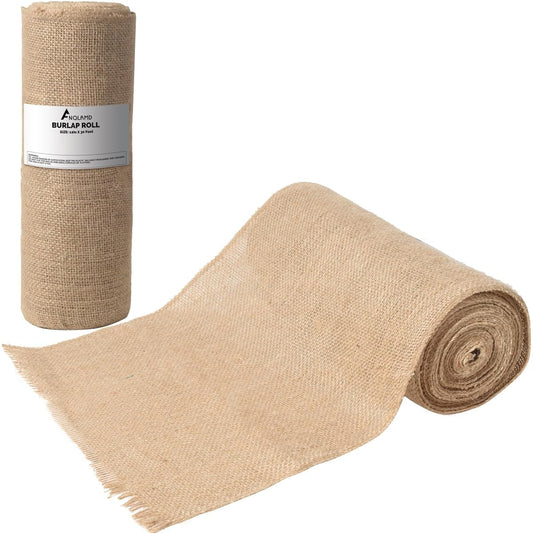 12" x 30' Burlap Table Runner, Burlap Roll Fabric for Weddings, Party Table Decor, Boho Decorations - Natural Rustic Jute Burlap Runner for Tables