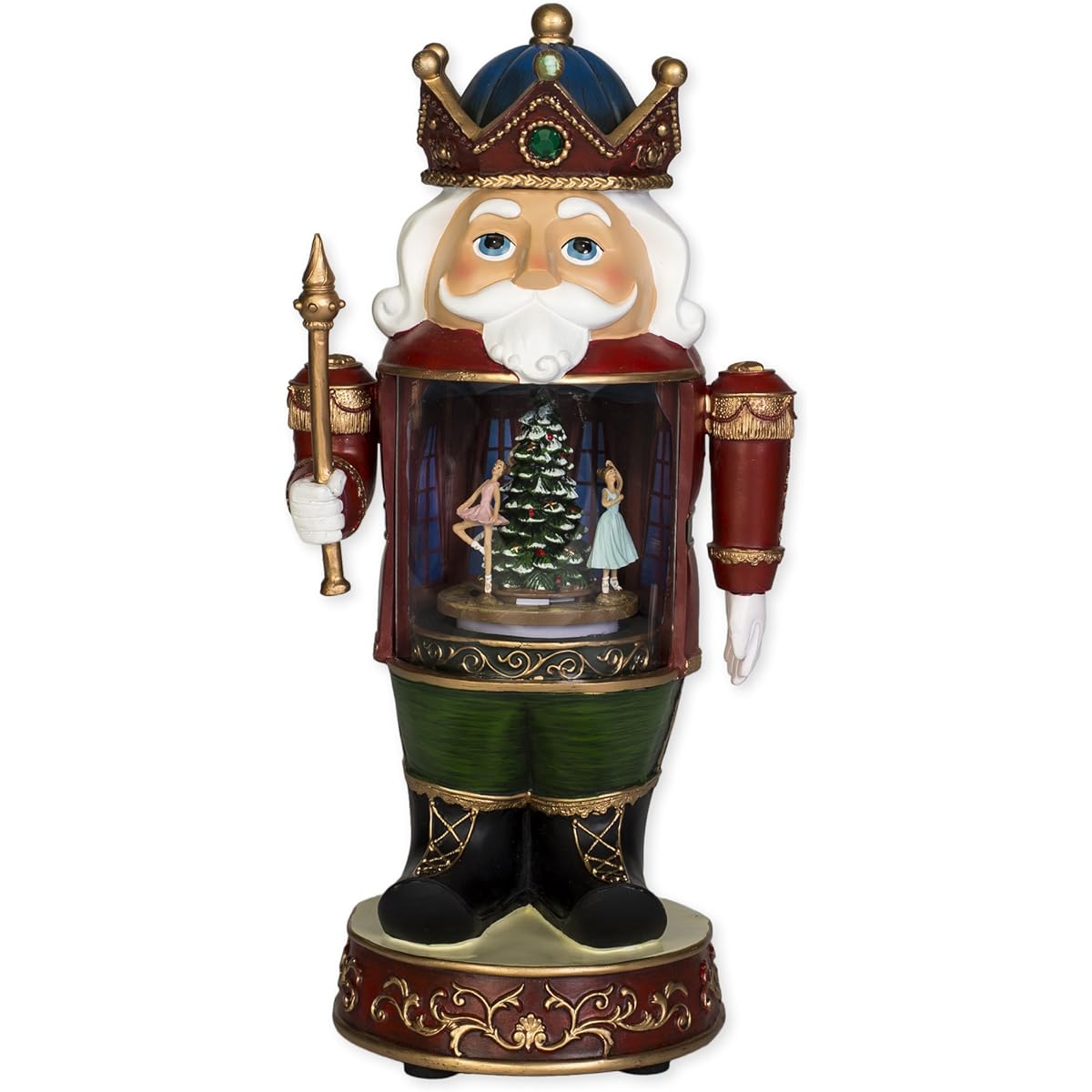 Roman Inc Musical Rotating LED Light Ballerina Scene Nutcracker
