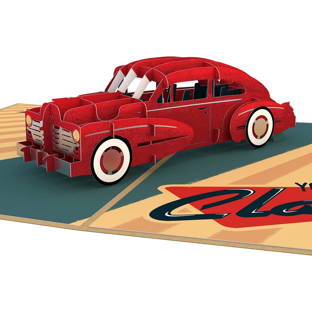 Lovepop Happy Birthday Classic Car Pop Up Cards 5x7-3D Birthday Greeting Cards for Dad, Son, Friend, Celebration Cards, Birthday Party Cards