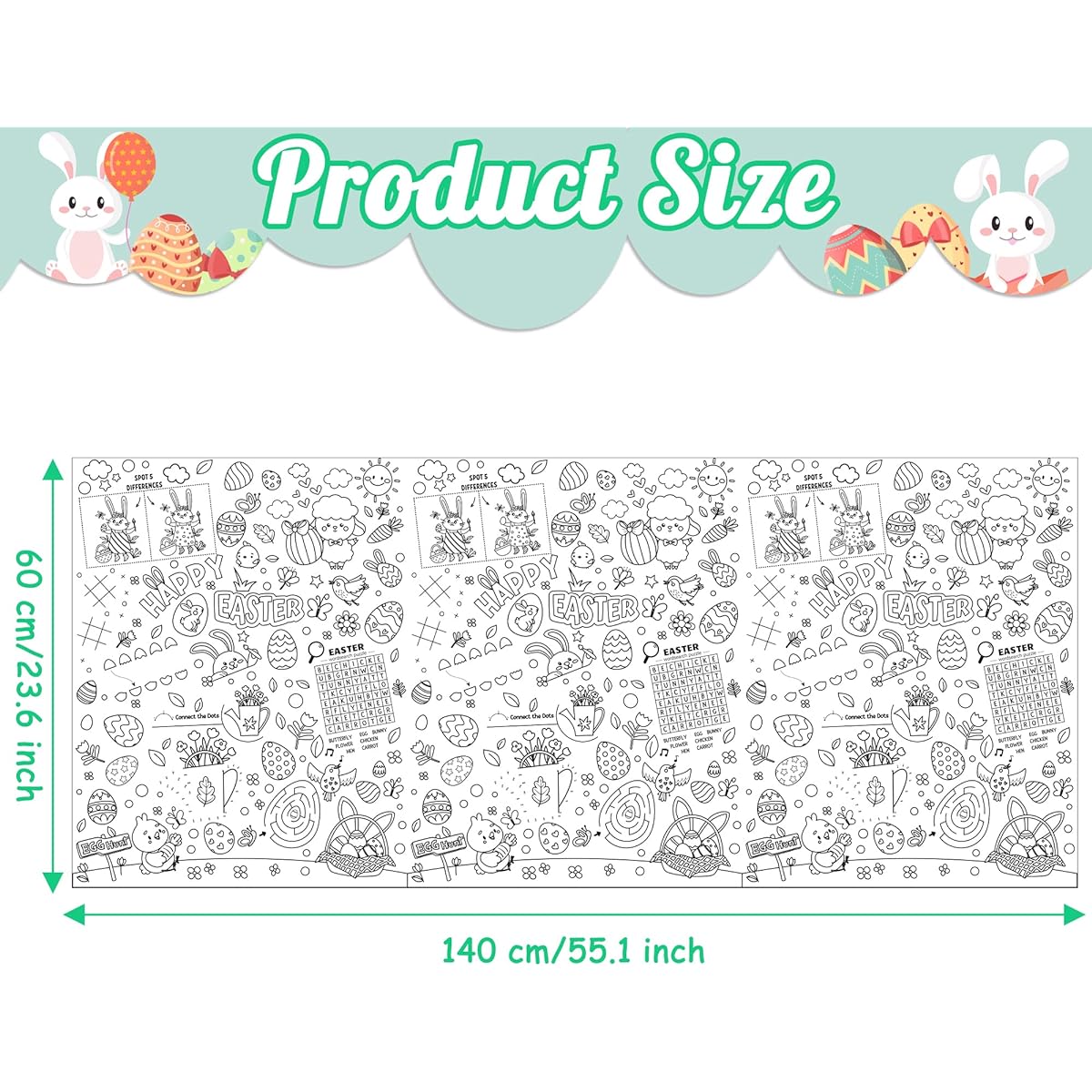 Dvbonike Easter Game Coloring Poster