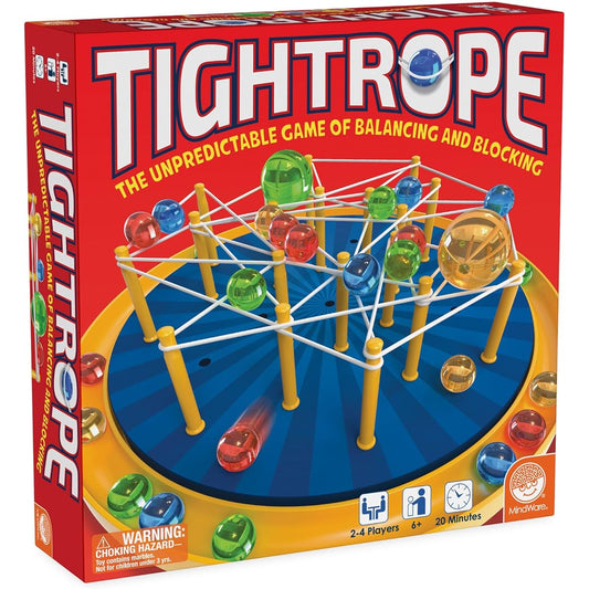 MindWare Tightrope Strategy Board Game - Exciting Family Game for Kids and Adults - Enhances Decision Making and Hand-Eye Coordination Fun for the Classroom 2-4 Players 20 Minute Playtime Ages 6+