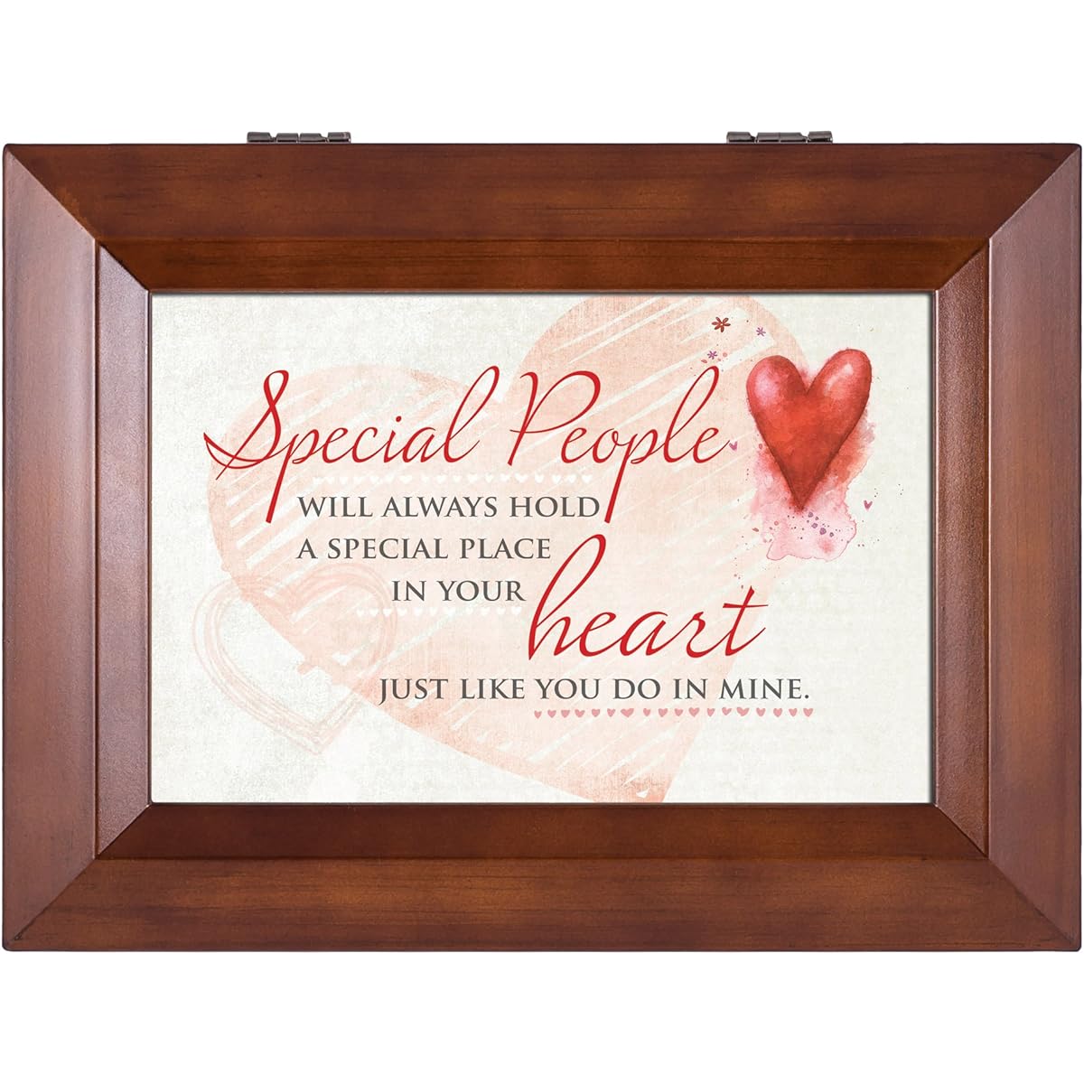 Special Someone in Your Heart Wood Finish Jewelry Music Box Plays All You Need Is Love
