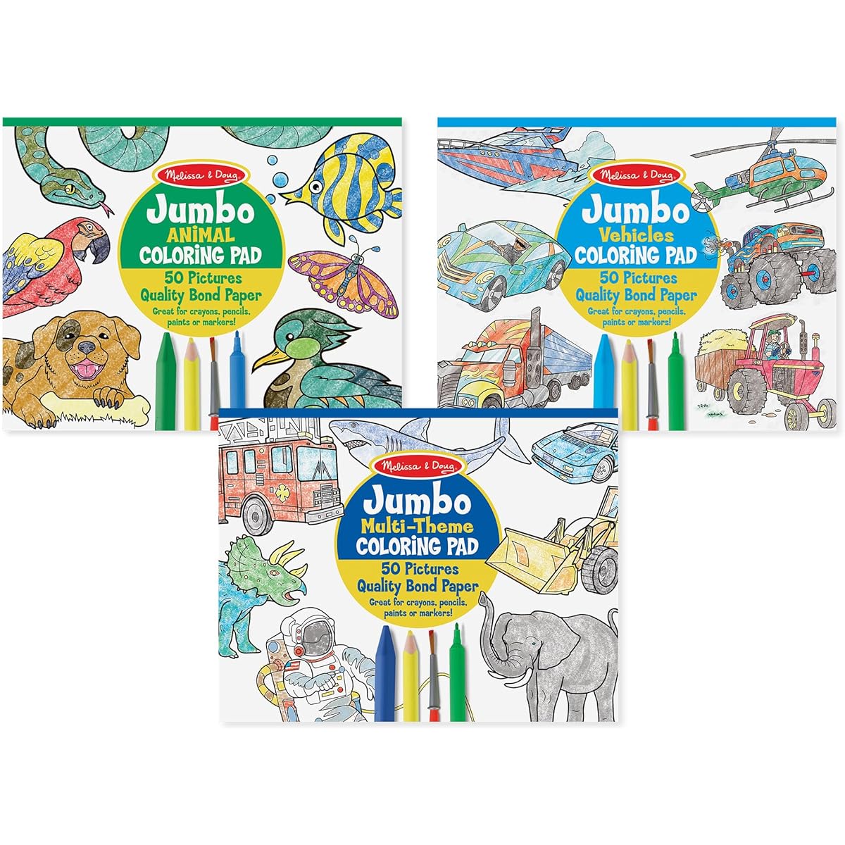 Melissa & Doug Jumbo Coloring Pad - Animals 93276