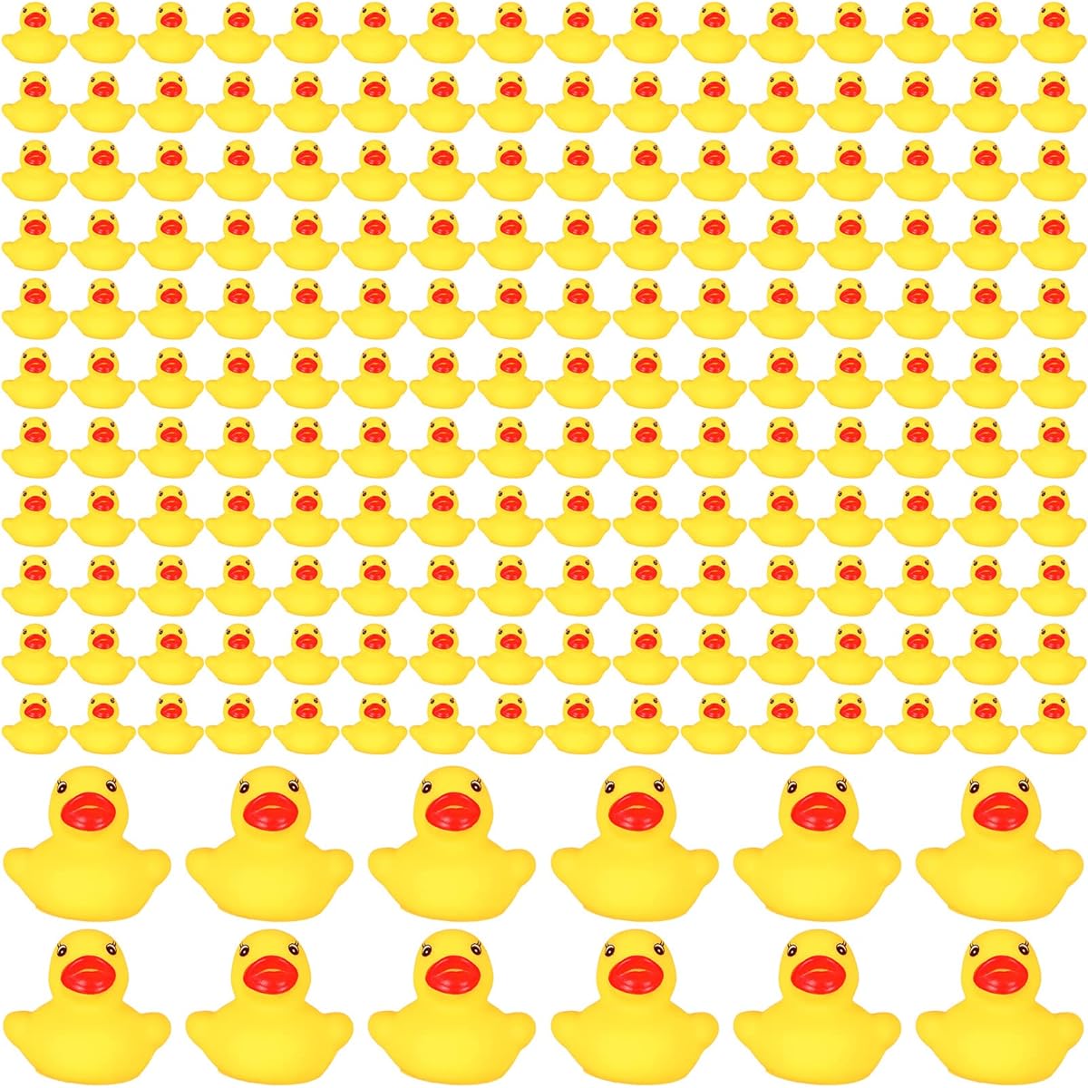600pcs Mini Rubber Ducks Bulk Bath Toys Squeaky Little Ducks for Kids Bathtub Shower Birthday Favor Party Decoration Gift 1.57 x 1.57 x 1.18 inch (Yellow)