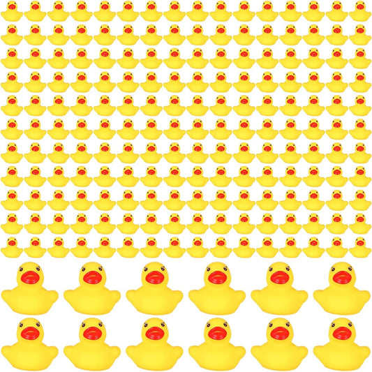 600pcs Mini Rubber Ducks Bulk Bath Toys Squeaky Little Ducks for Kids Bathtub Shower Birthday Favor Party Decoration Gift 1.57 x 1.57 x 1.18 inch (Yellow)