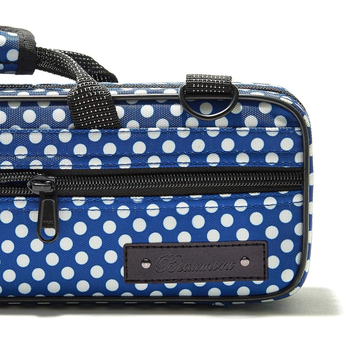 Beaumont Flute Box Case for C Pipe Color & Design: Blue Polka Dot