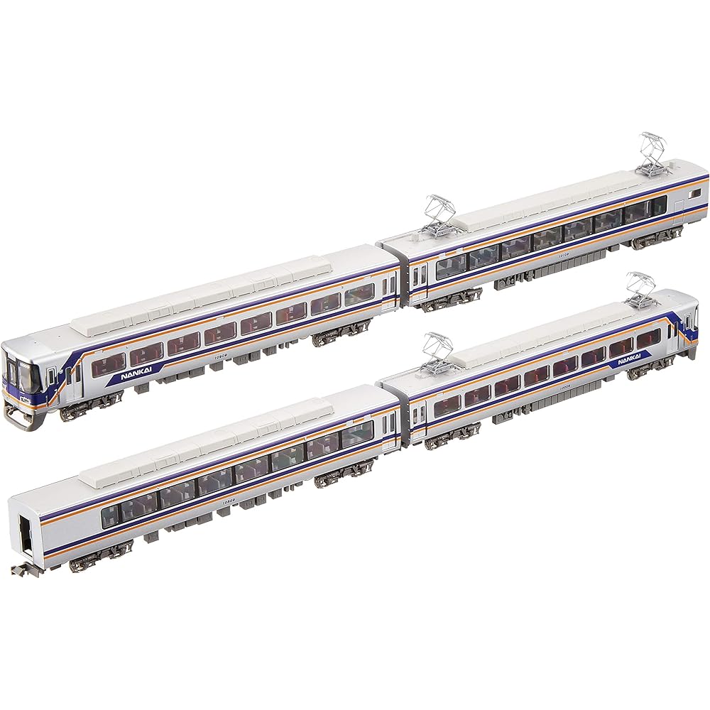 Green Max N Gauge Nankai 10000 Series Current Painting/Transitional Logo/Intermediate Newly Manufactured Car Formation 4-Car Formation Set with Power 30854 Railway Model Train