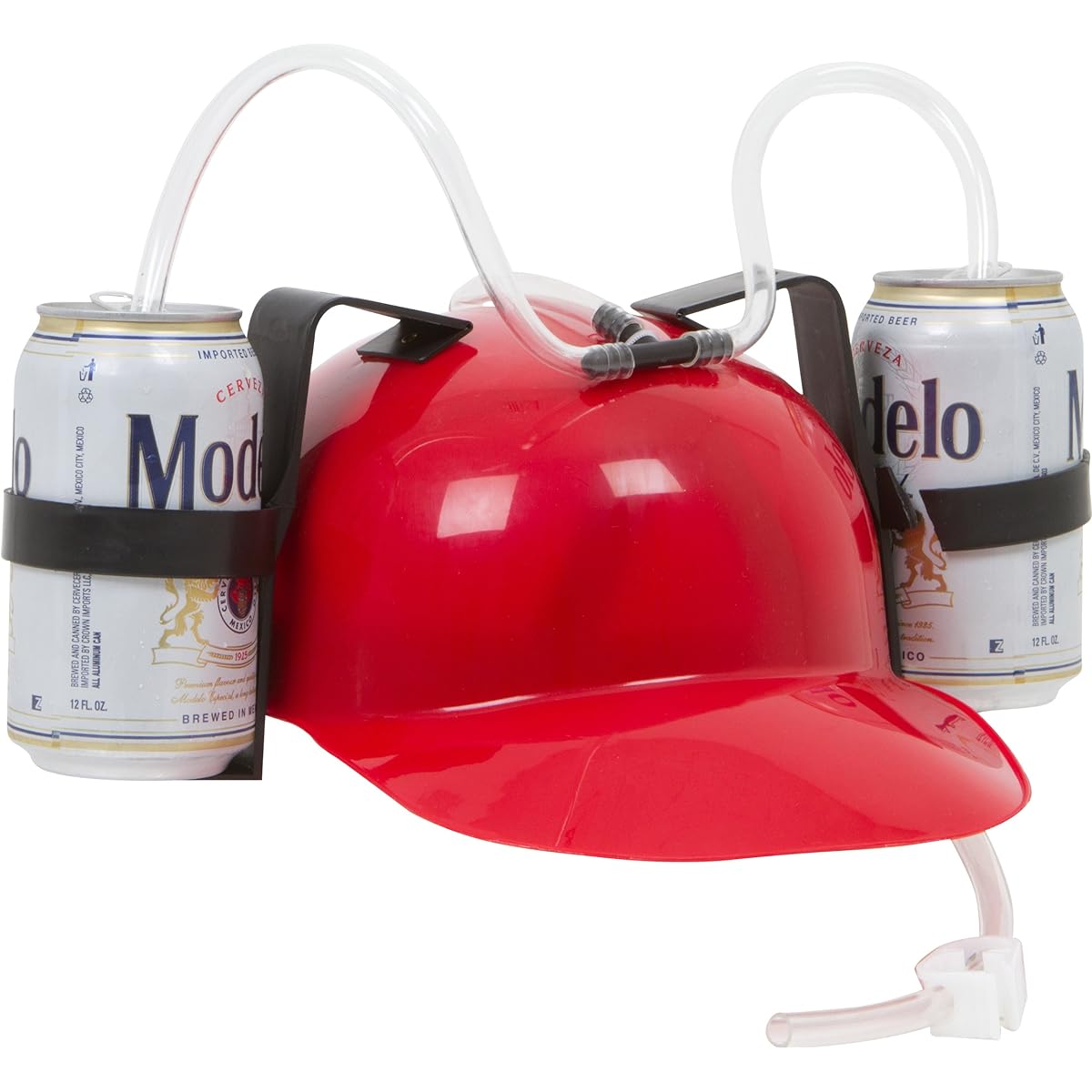 Red Drinker Beer and Soda Guzzler Helmet (Red) by EZ Drinker [Parallel Import]