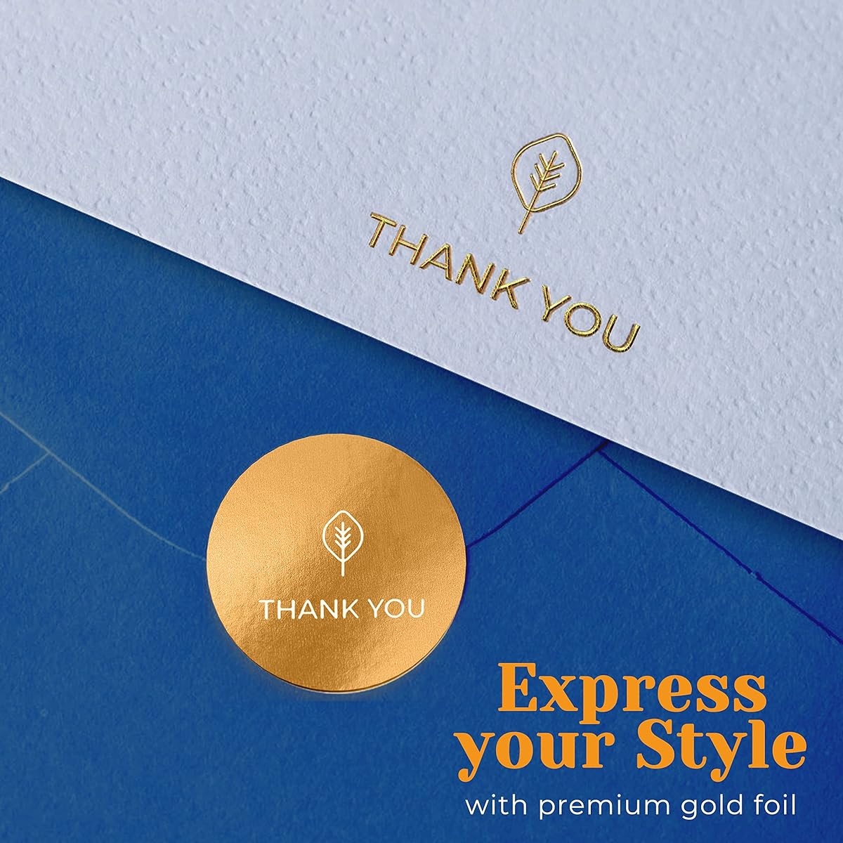 100 Thank You Cards with Envelopes for Any Occasion - Coastal Blue and Gray Shades - Bulk Thank You Cards & Stickers - Non-Folding Thank You Notes - Express Your Appreciation with Personalized Note Cards - 6 x 4 Inch