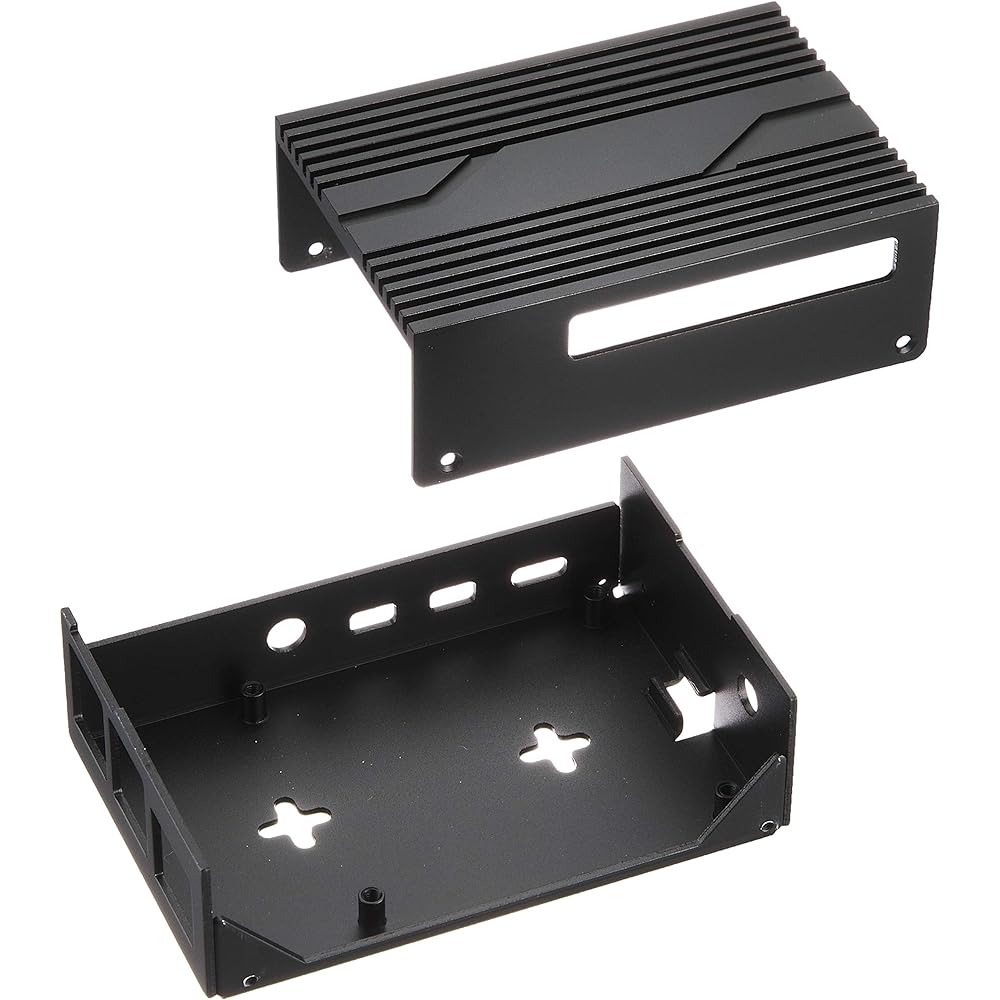 SilverStone Raspberry Pi Series Wall Mount Compatible for Raspberry Pi4 Aluminum Case Heat Sink Included SST-PI02B [Authorized Japanese Distributor Product]