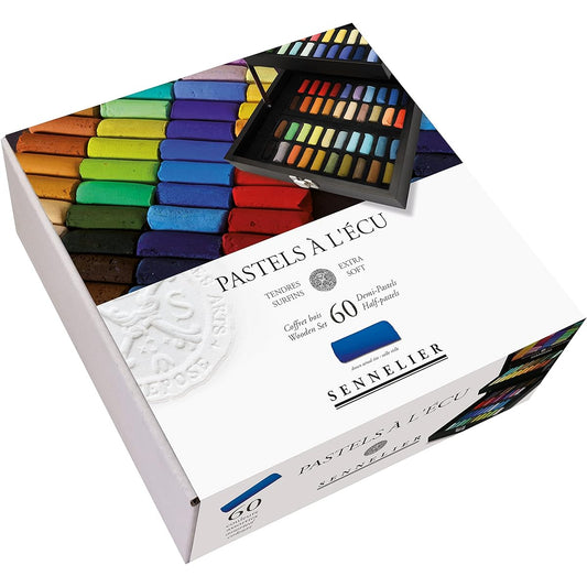 Sennelier Wooden Box Set of 60 Half Stick Pastels