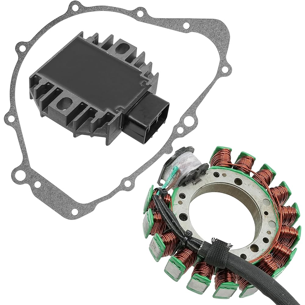 Caltric Stator and Regulator Rectifier with Gasket Compatible with Yamaha Grizzly 600 Yfm600 1999 2000 2001