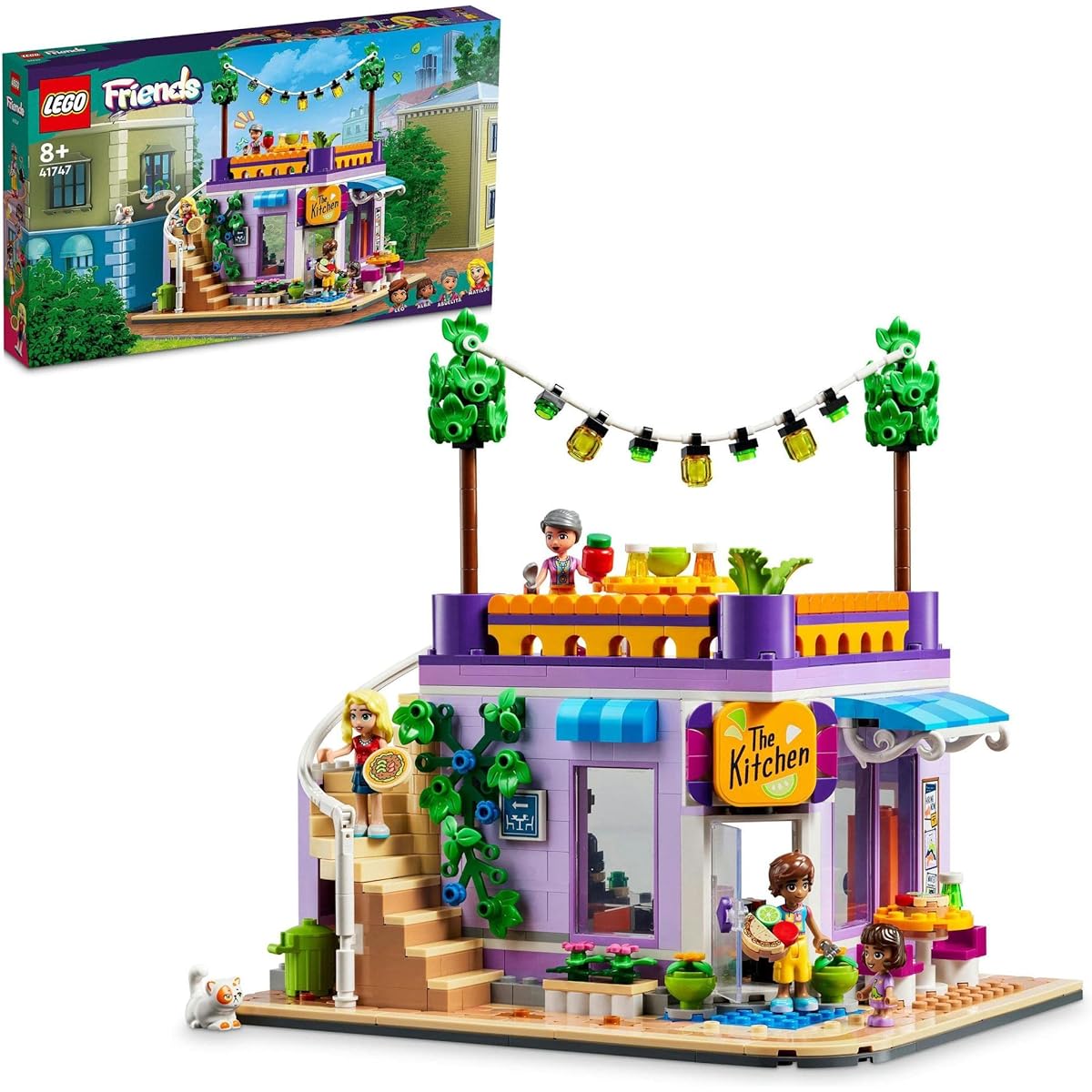 LEGO Friends Heartlake City Community Kitchen 41747 Toy Blocks Gift City Building Pretend Play Girls Age 8 and Up