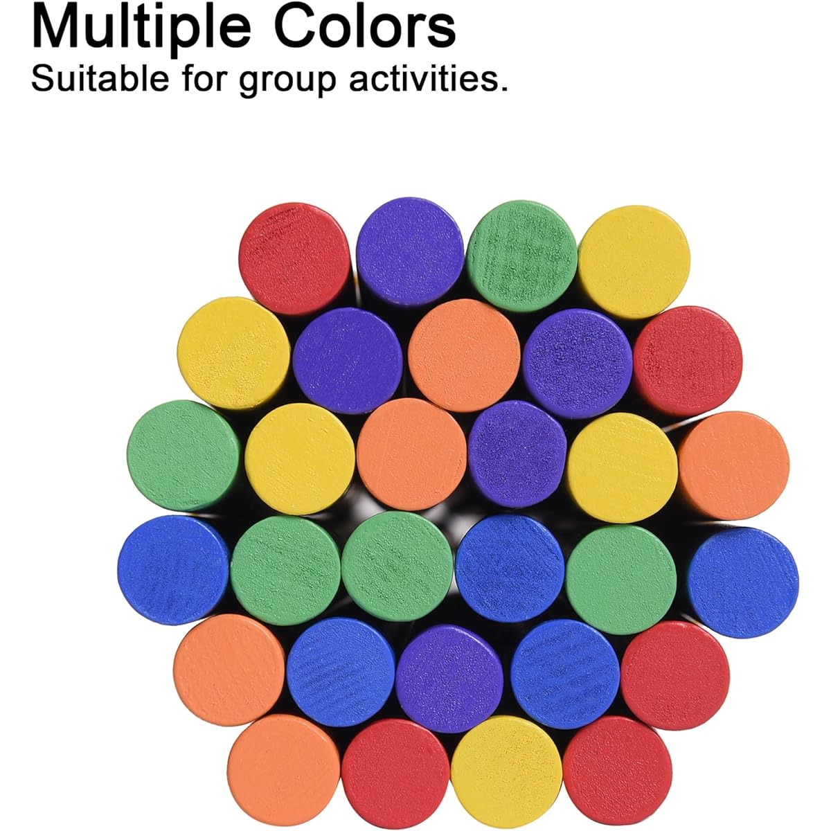 Rhythm sticks for children 30 pieces bulk purchase 12 inches Wood music Lumi sticks 6 colors