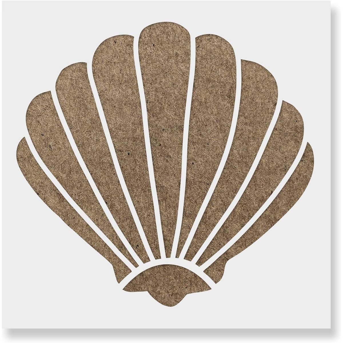 Mermaid Shell Stencil - Reusable Stencil for Painting - Create DIY Mermaid Shell Home Decor