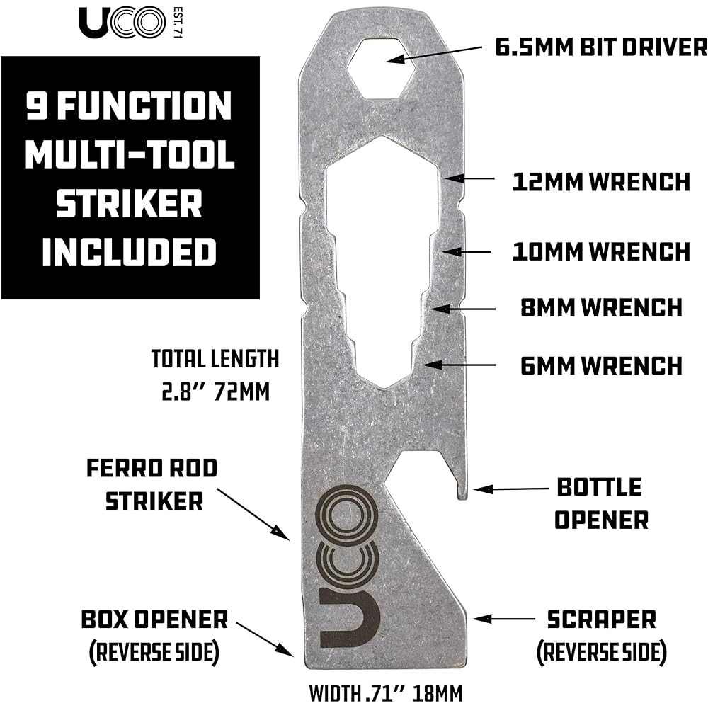 Uco Outdoor Survival Metal Match Titan Fire Striker [Genuine Japanese Product] 27022