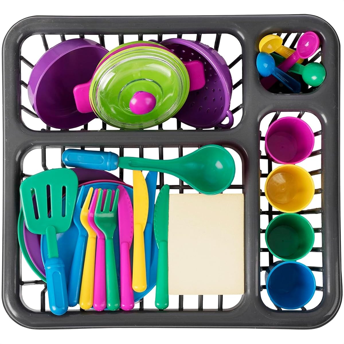 Durable Kids Kitchen Toy Tableware Pretend Play Set 27 Pieces