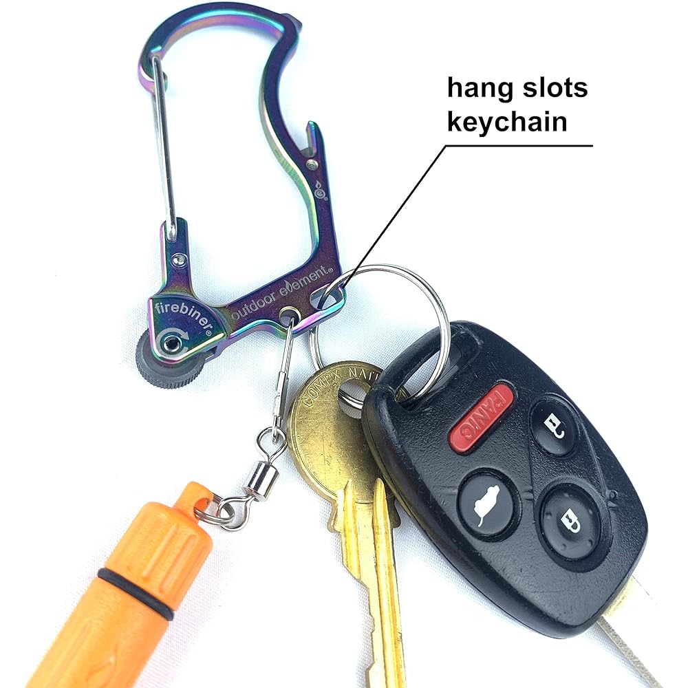 OUTDOOR ELEMENT Outdoor Element Multi-Tool Carabiner Fire Biner Aurora [Japanese Genuine Product] 61104