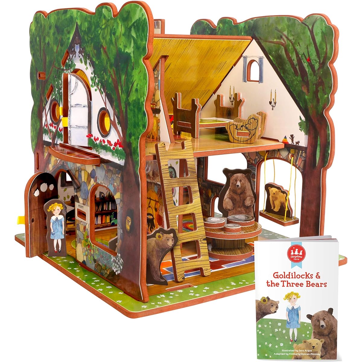 [Storytime Toys] STORYTIME TOYS Goldilocks and the Three Bears Toy House and Storybook Playset STORYTIMETOYS-GOLDILOCKS [Parallel import goods]