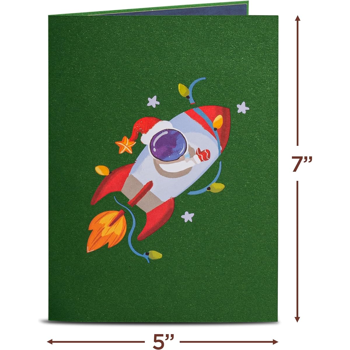 Paper Love 3D Christmas Cards Pop Up Christmas in Space Astronaut Cards Handmade 3D Pop Up Greeting Cards Gifts for Christmas and Holidays 5" x 7" Cover with Envelope and Note Tag