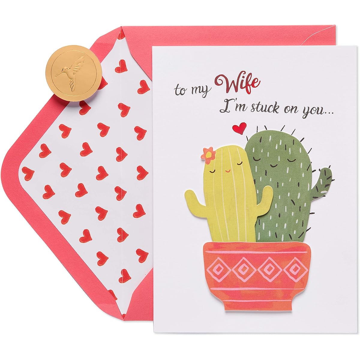 Papyrus Valentine's Day Card (Cactus) White (4200611)