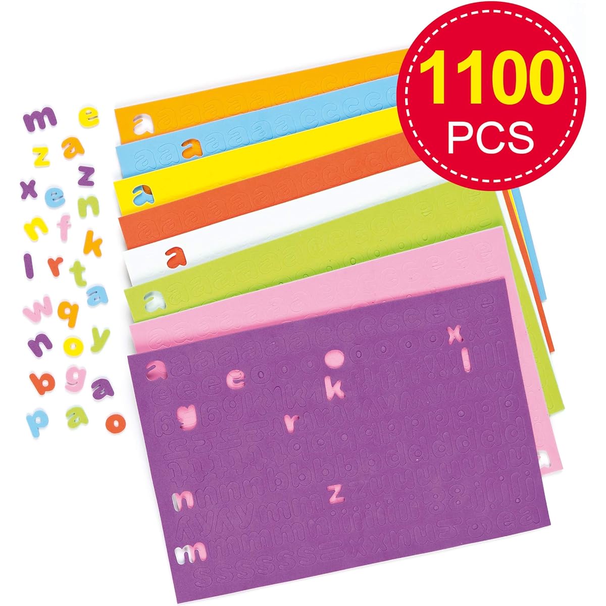 Sponge alphabet lowercase letters with stickers (1 set) For thoughtful handmade cards and wrapping