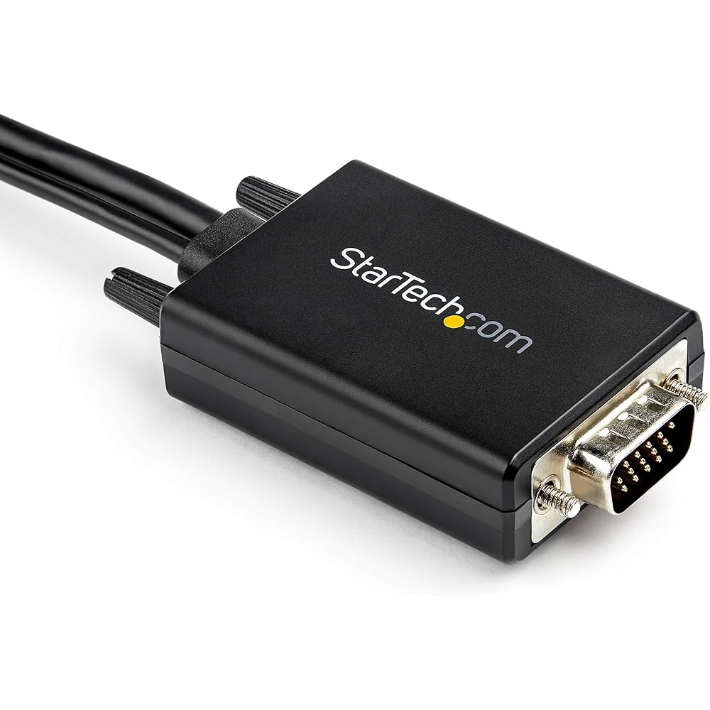 StarTech.com VGA to HDMI Converter Adapter Cable 2m USB Audio Compatible 1920x1080 Analog RGB to HDMI Converter VGA2HDMM2M