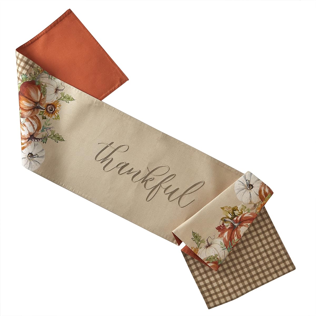 SKL Home Harvest Autumn Pumpkin Table Runner Natural